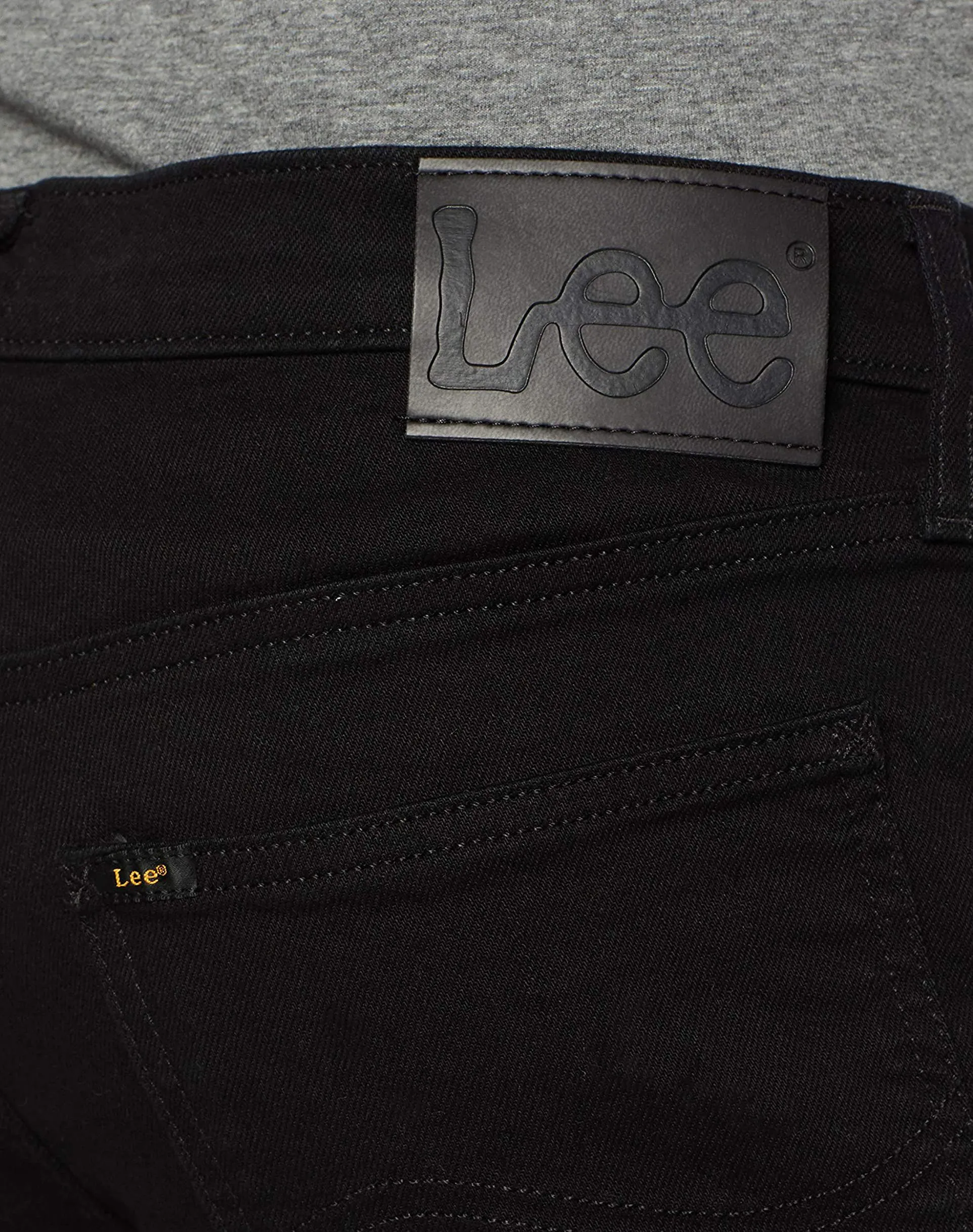 Lee Daren Zipper Regular Fit Straight Denim Black Rinse Jeans