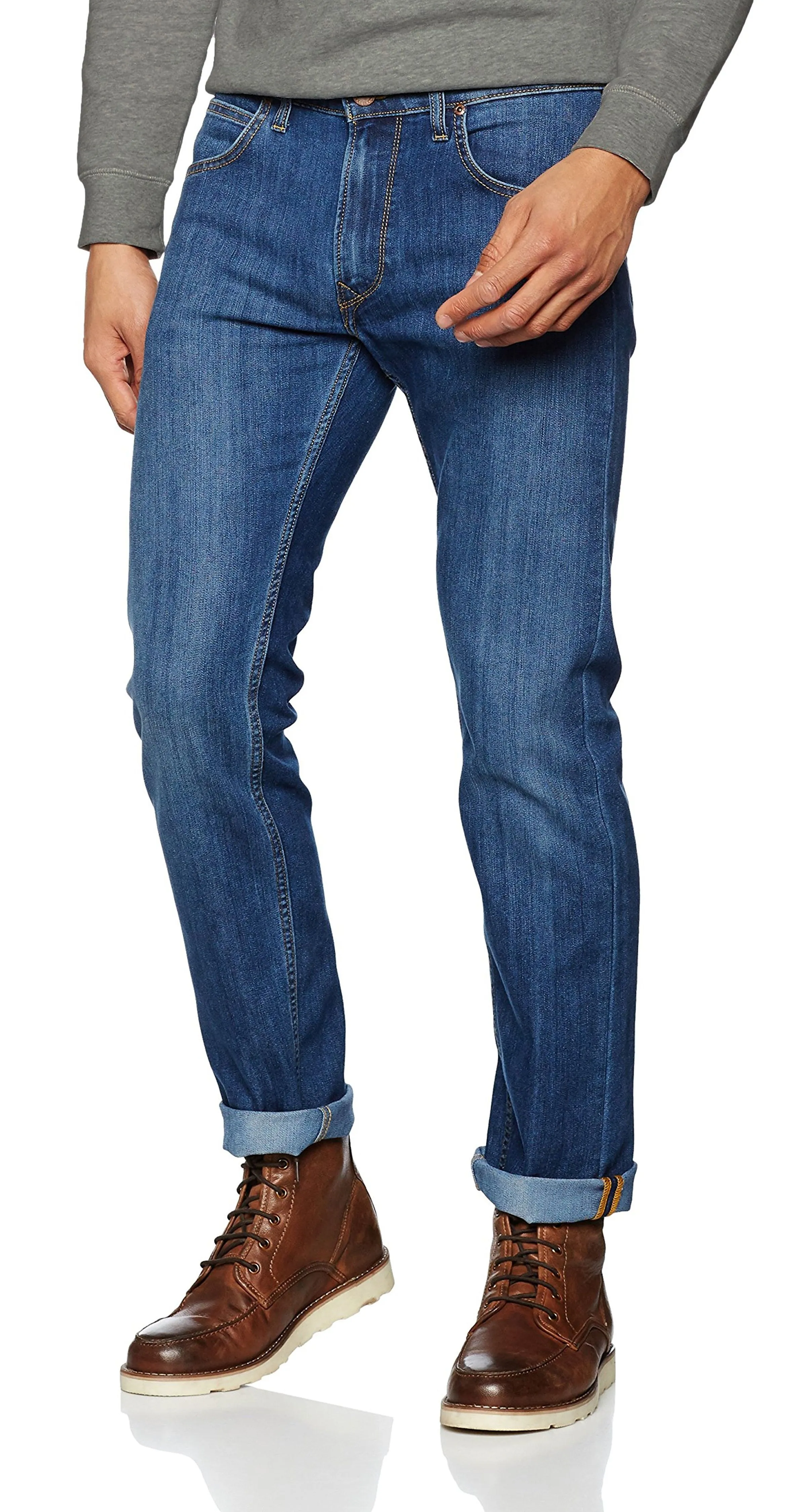 Blue Denim Jeans True Zipper Daren Regular Straight Lee