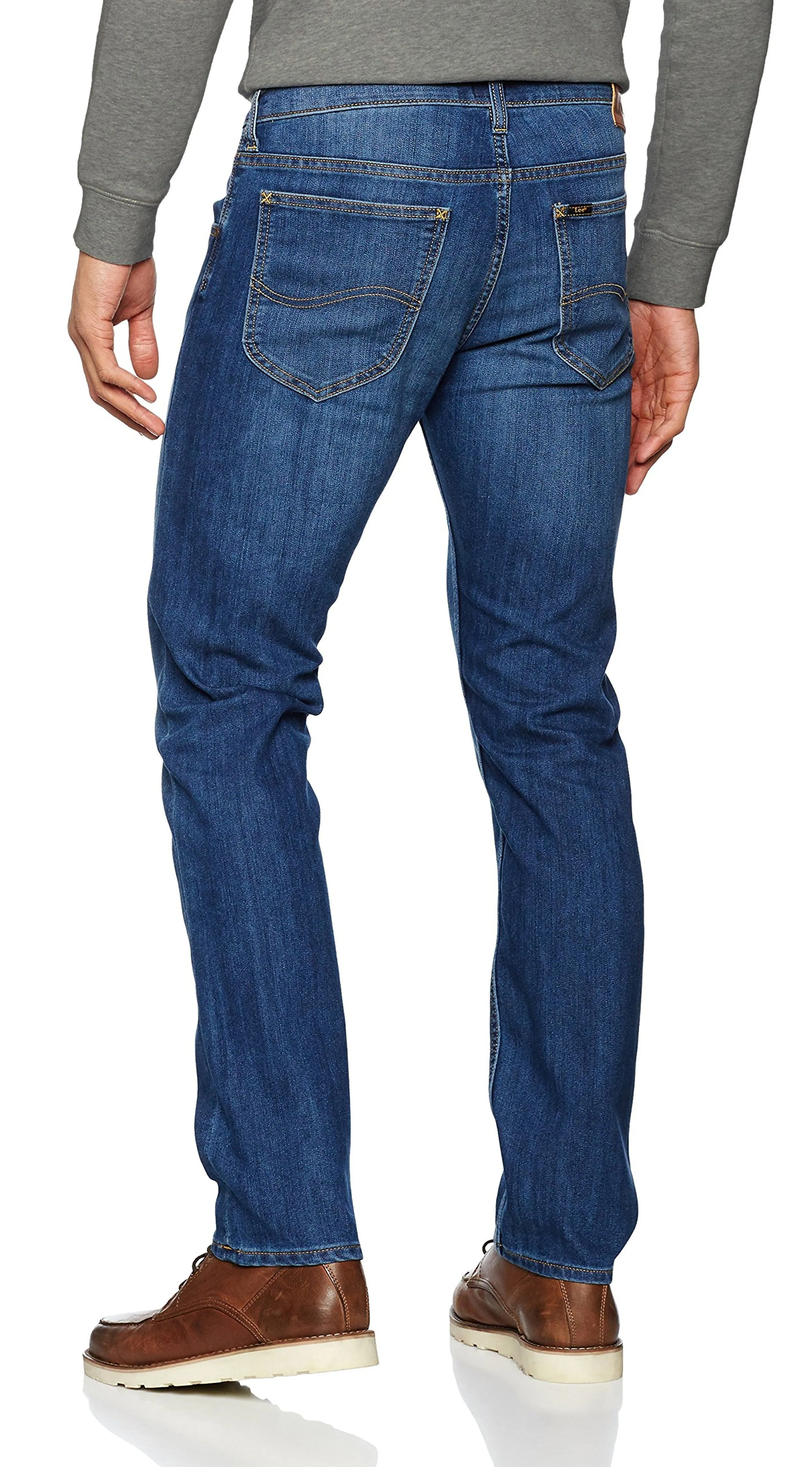 Blue Denim Jeans True Zipper Daren Regular Straight Lee