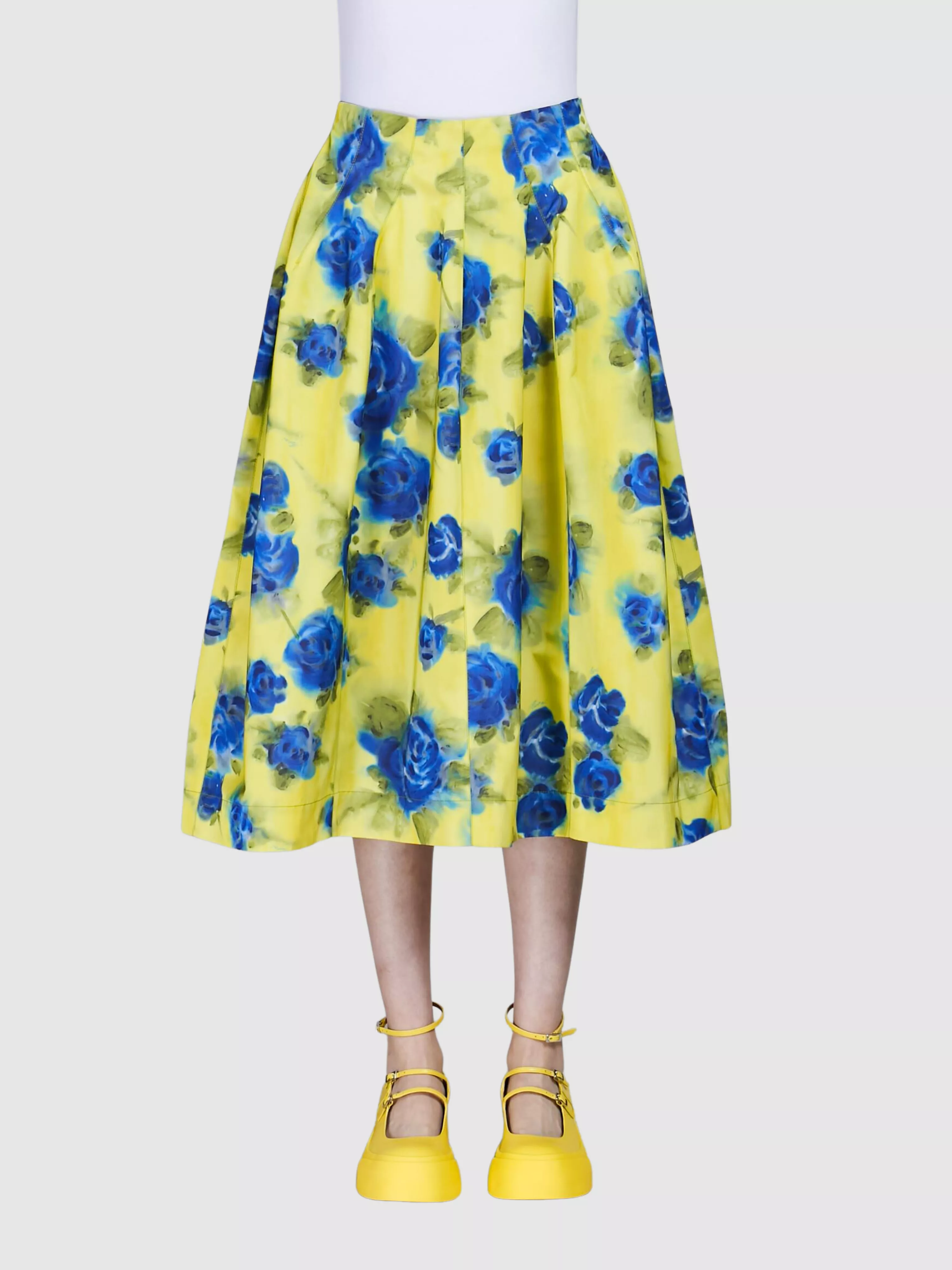 Lemonade Floral Midi Skirt