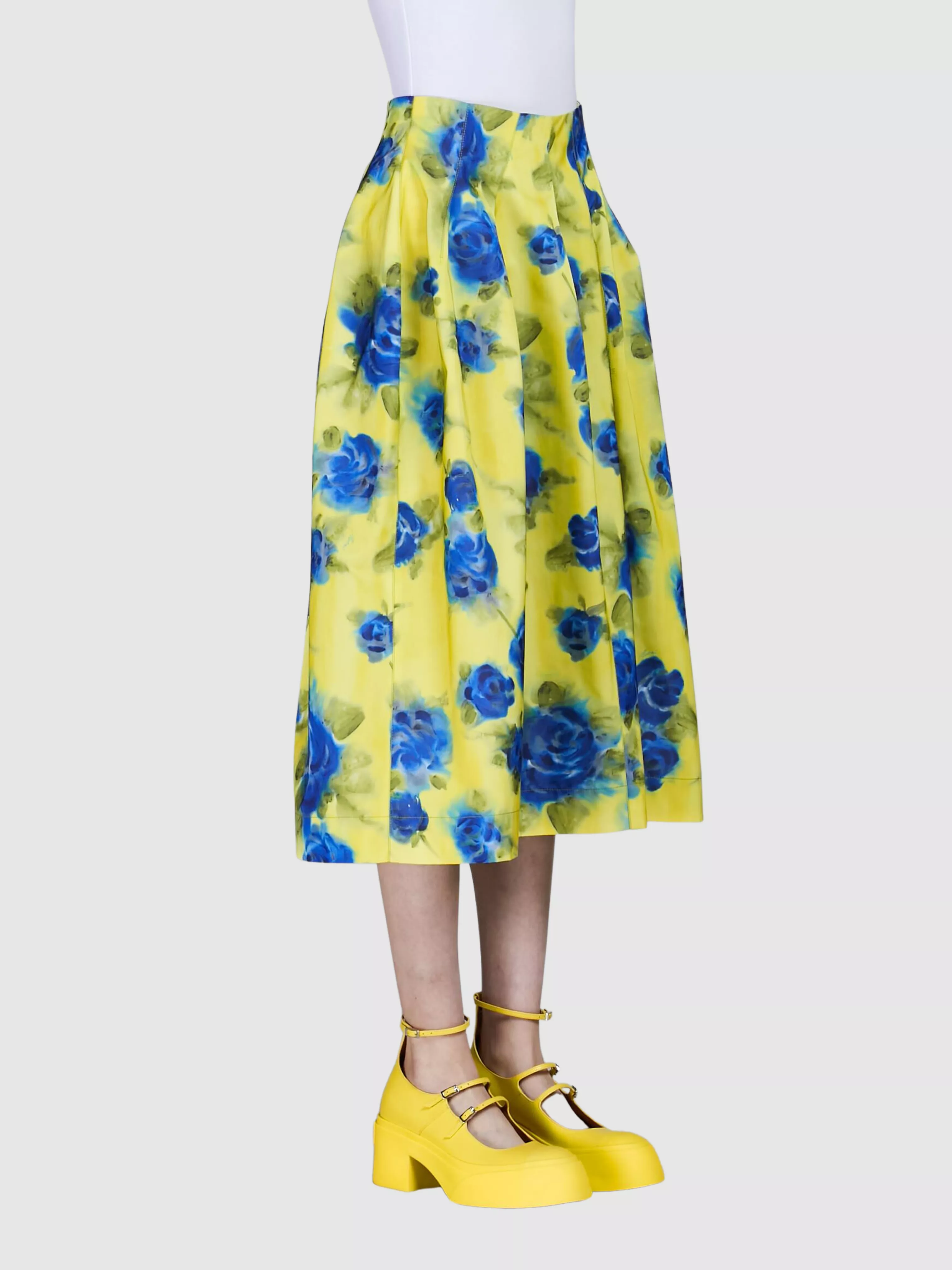 Lemonade Floral Midi Skirt