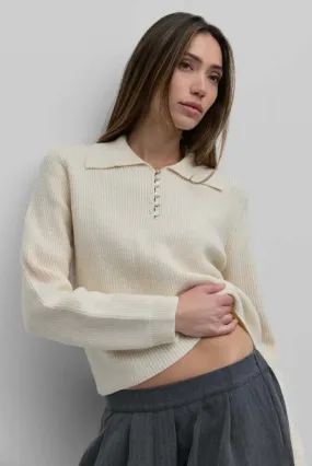 Cream Lennon Collar Sweater