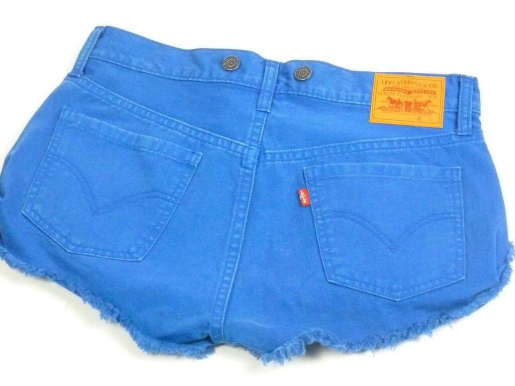 Levi's Electric Blue Denim Shorts - Ladies Medium.