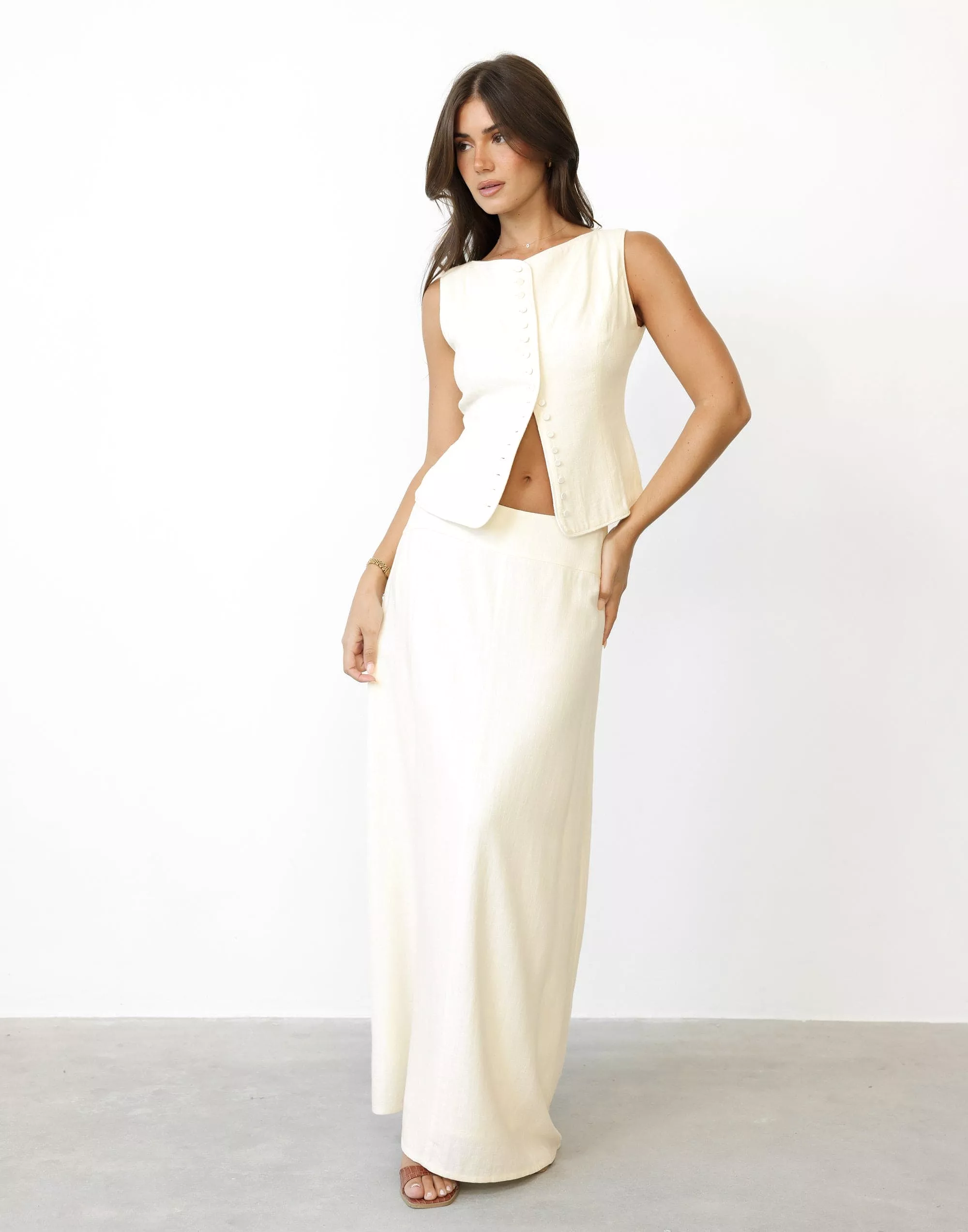 Lillian Maxi Skirt - Milk