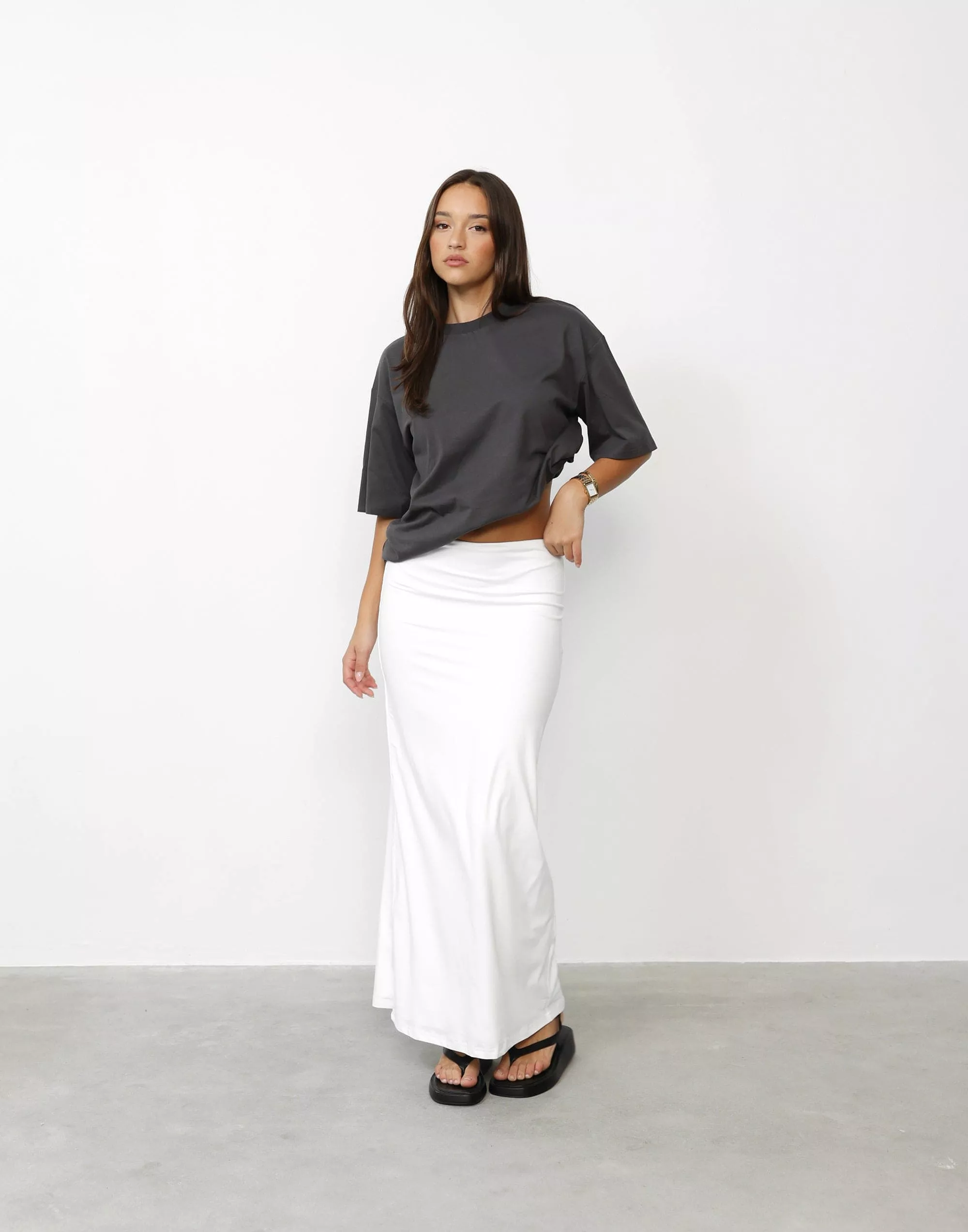 Lindsay White Maxi Skirt