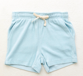 Little Paper Boat - Light Blue Terry Cloth Knit Shorts for Sale