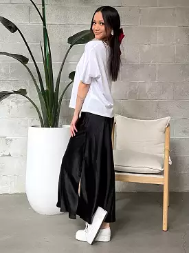 Long Satin Maxi Skirt