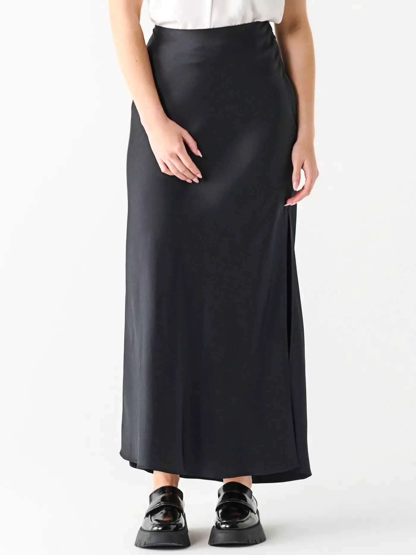 Long Satin Maxi Skirt