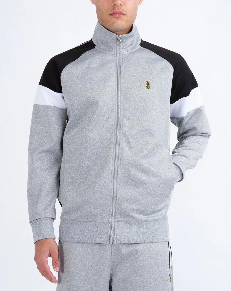 Luke 1977 Light Marl Grey 3 Zip Sport Kas Track Jacket