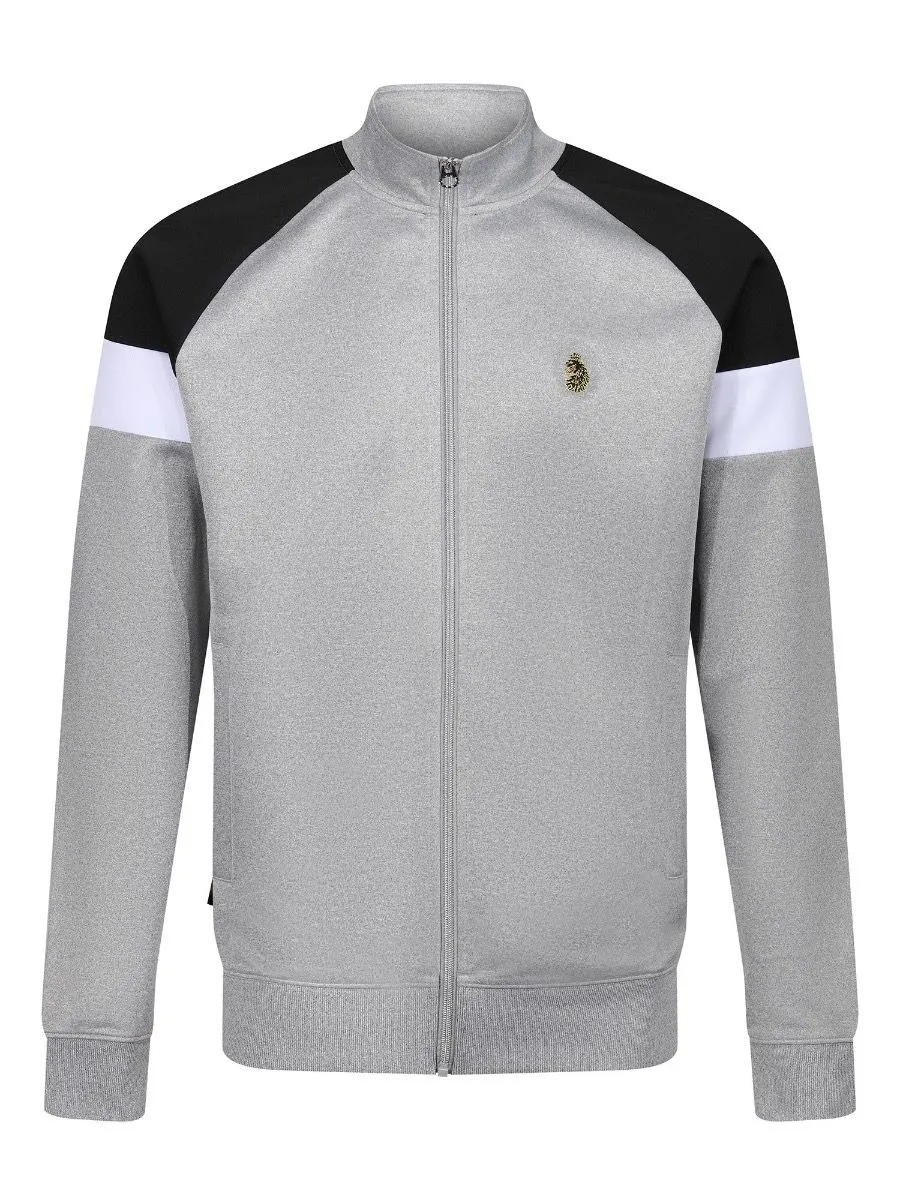 Luke 1977 Light Marl Grey 3 Zip Sport Kas Track Jacket