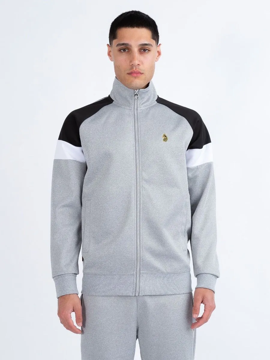 Luke 1977 Light Marl Grey 3 Zip Sport Kas Track Jacket