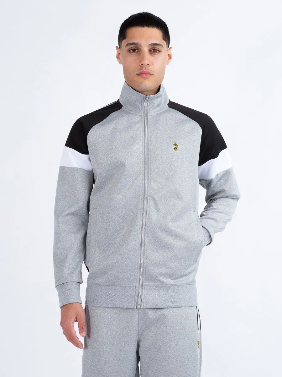 Luke 1977 Light Marl Grey 3 Zip Sport Kas Track Jacket