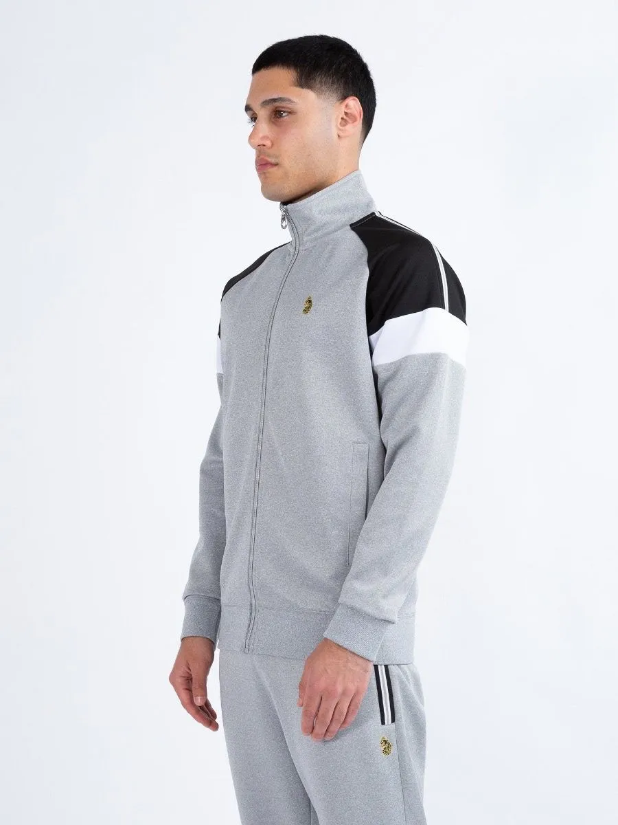 Luke 1977 Light Marl Grey 3 Zip Sport Kas Track Jacket