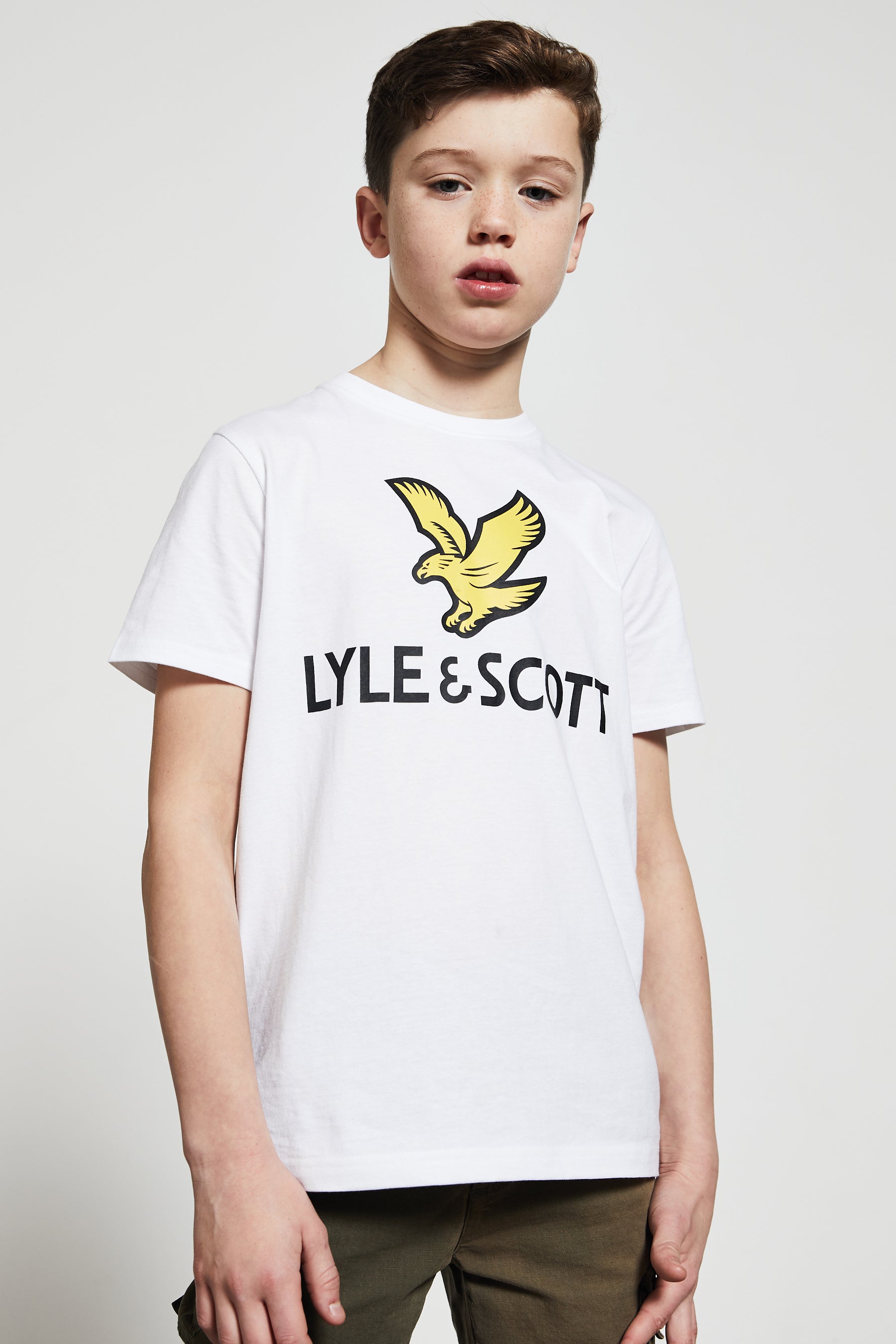 Lyle & Scott Boys T-Shirt - Short Sleeved with Eagle Logo