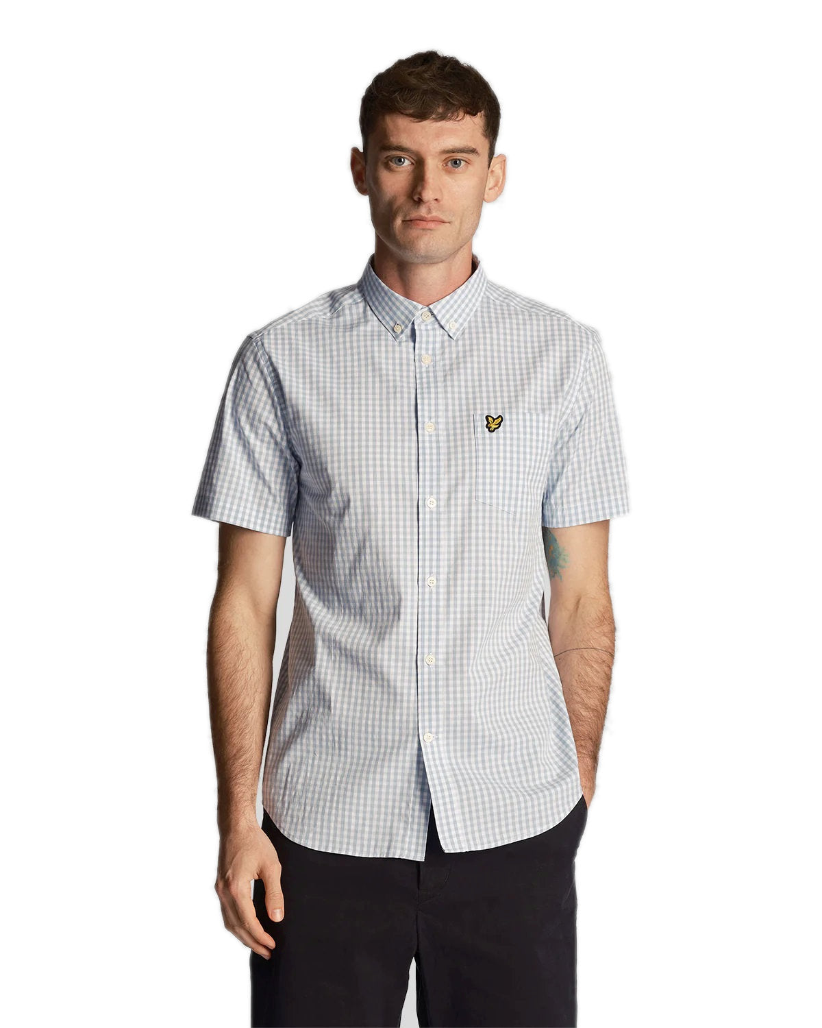 Lyle & Scott Men's Slim Fit Gingham Shirt - Short Sleeve - Shop Now