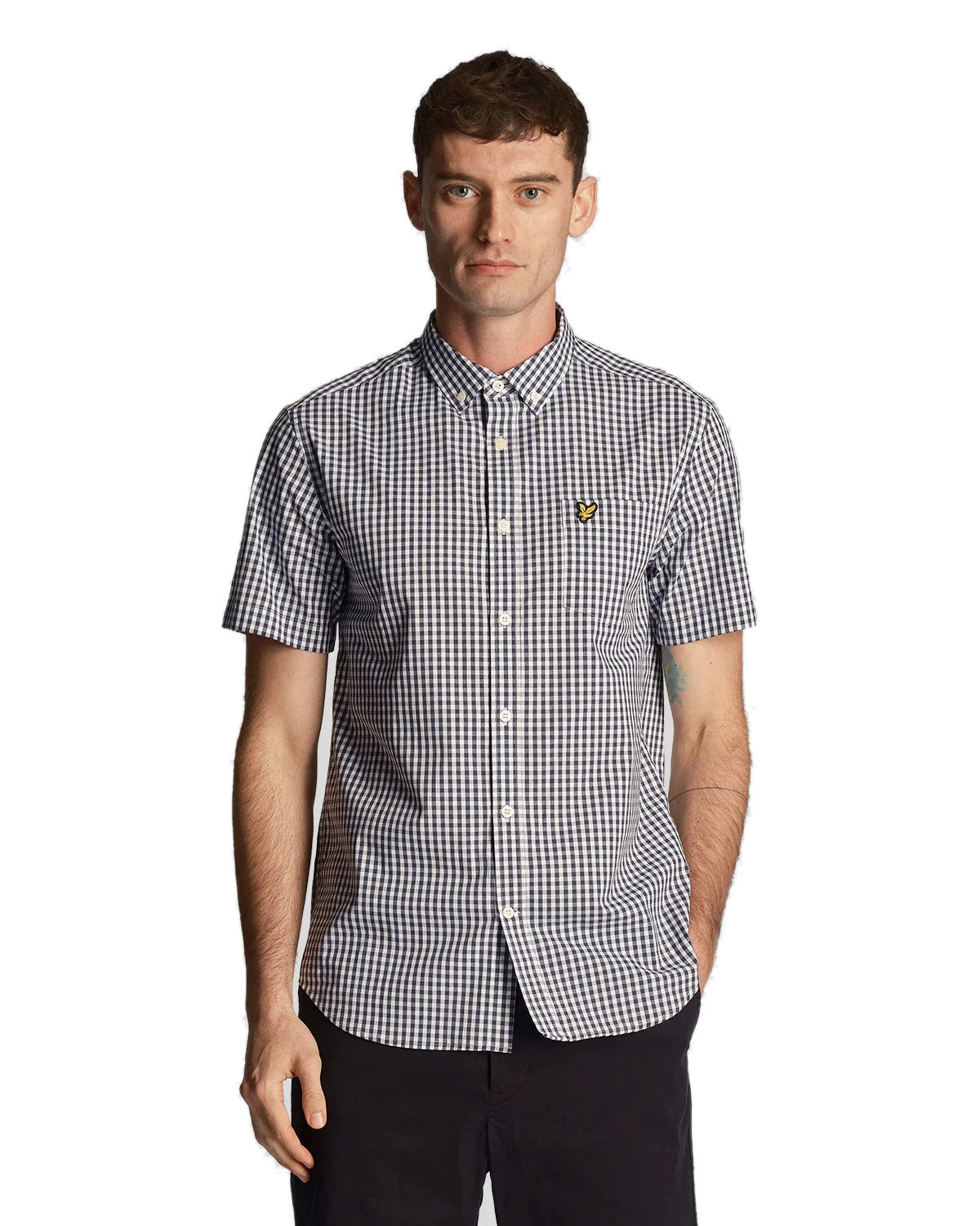 Lyle & Scott Men's Slim Fit Gingham Shirt - Short Sleeve - Shop Now