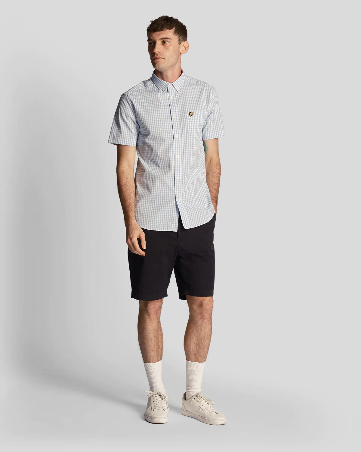 Lyle & Scott Men's Slim Fit Gingham Shirt - Short Sleeve - Shop Now