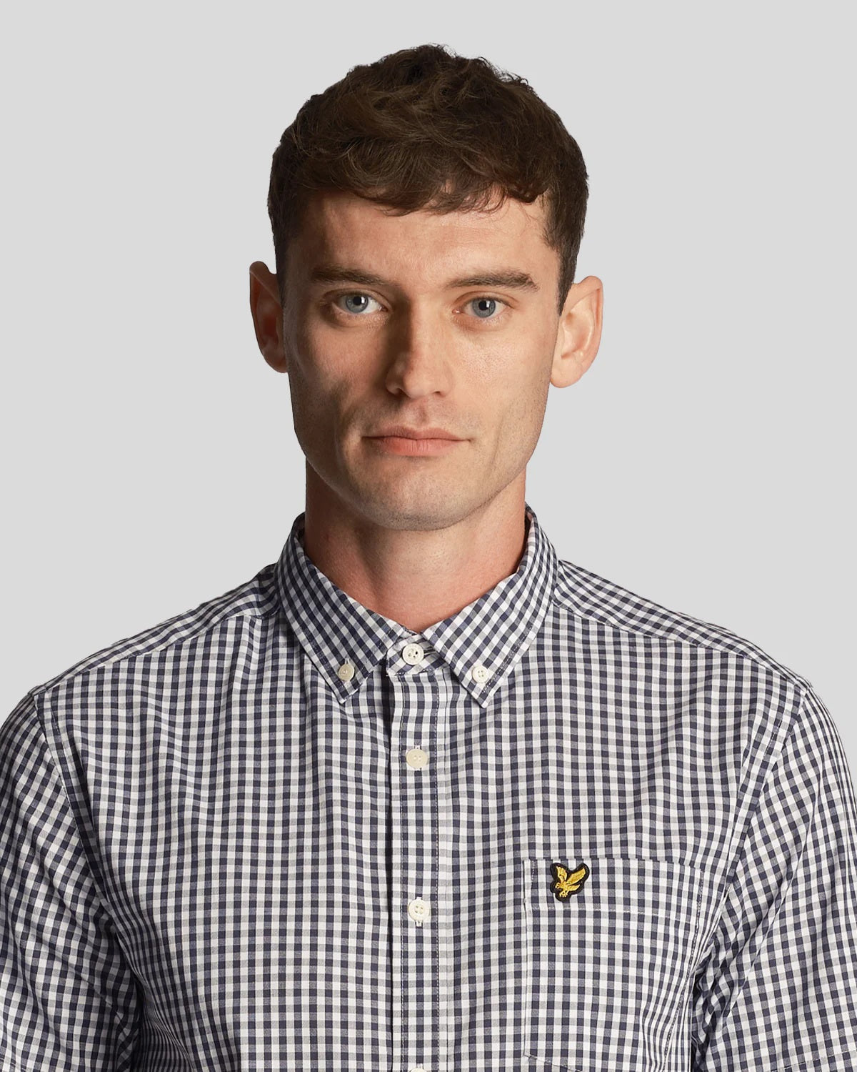 Lyle & Scott Men's Slim Fit Gingham Shirt - Short Sleeve - Shop Now