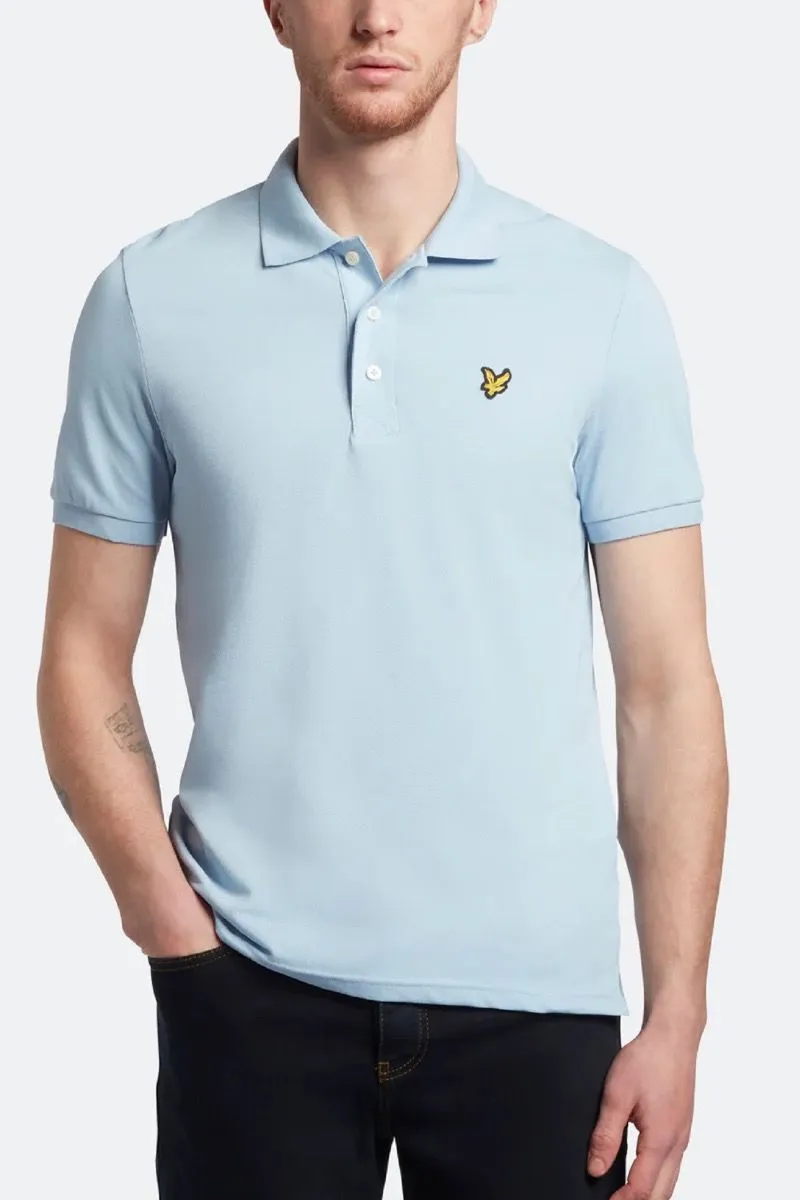 Lyle and Scott Casual Short Sleeve Polo Shirt Light Blue