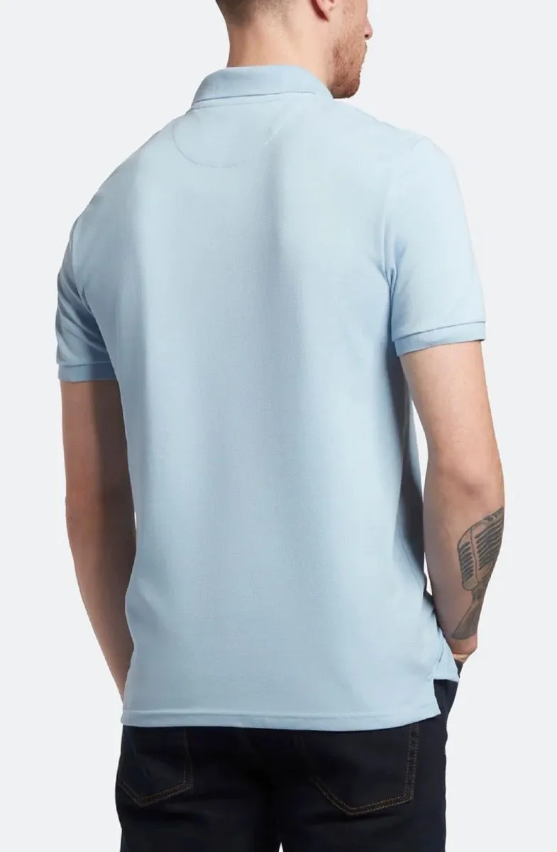 Lyle and Scott Casual Short Sleeve Polo Shirt Light Blue