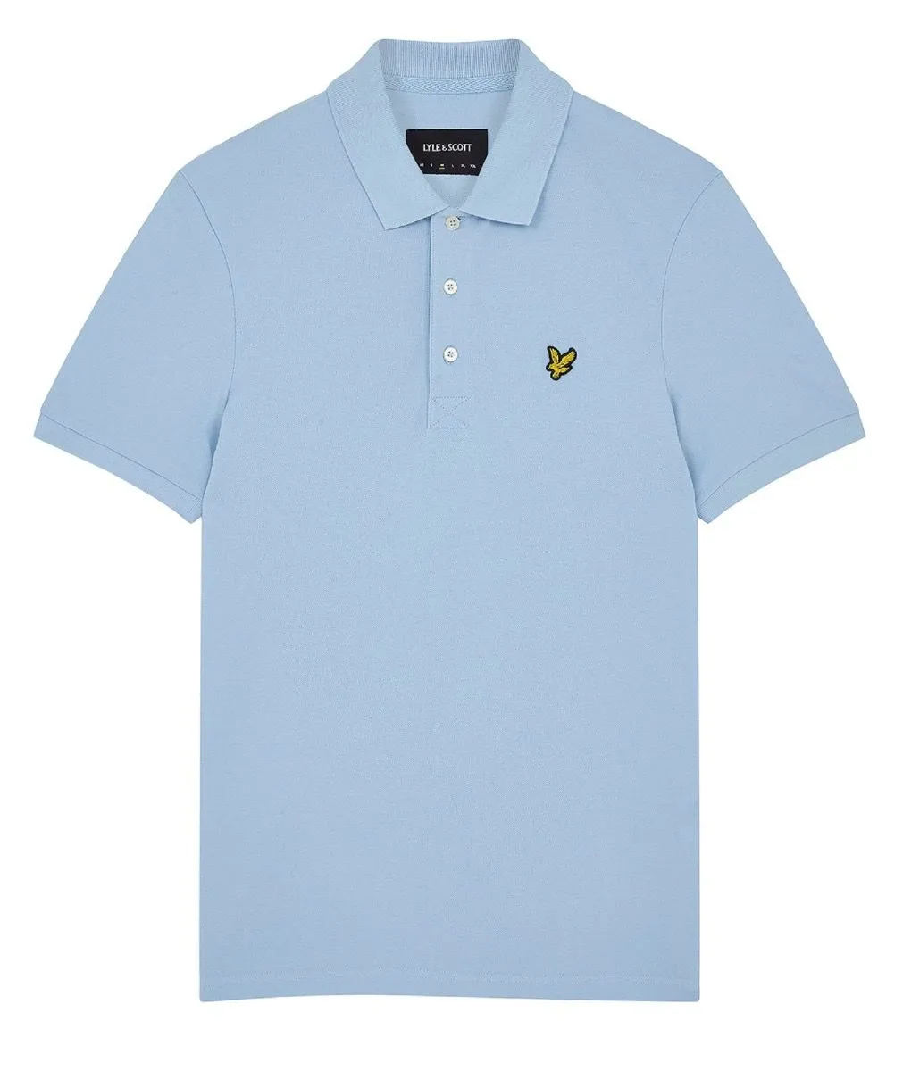 Lyle and Scott Casual Short Sleeve Polo Shirt Light Blue