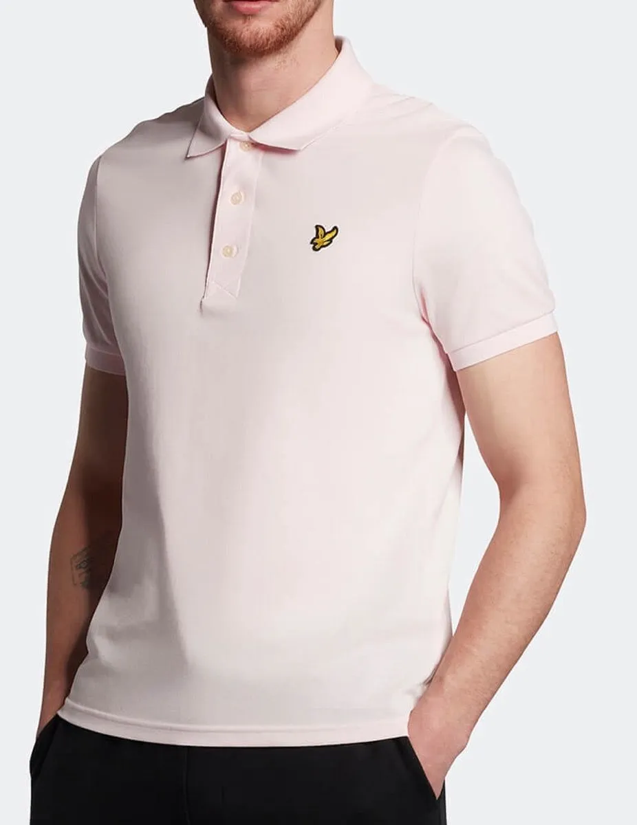 Lyle and Scott Casual Short Sleeve Polo Shirt Light Pink