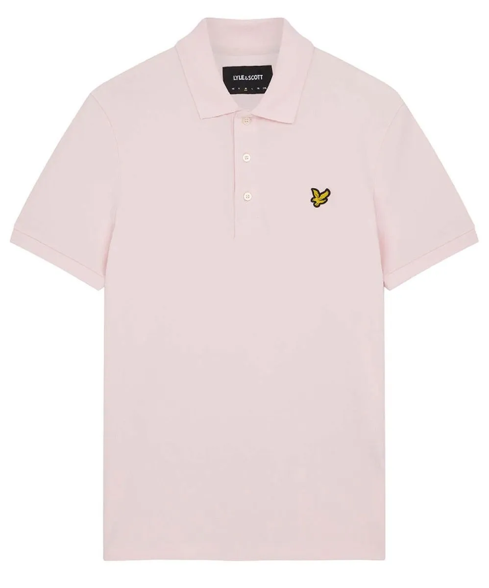 Lyle and Scott Casual Short Sleeve Polo Shirt Light Pink