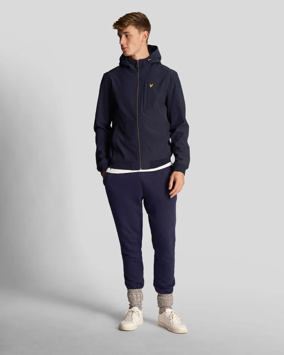 Dark Navy Lyle Scott Lightweight Softshell Jacket With Hood