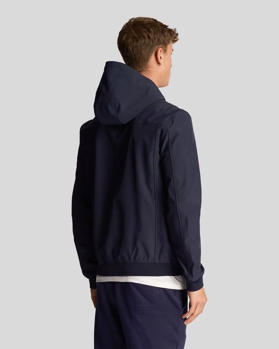 Dark Navy Lyle Scott Lightweight Softshell Jacket With Hood