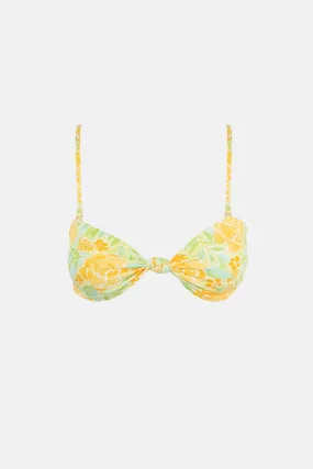 Magnolia Floral Bandeau Top - Fern