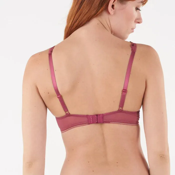 Maison Lejaby Sin Underwire Plunge Bra in Dried Rose Color