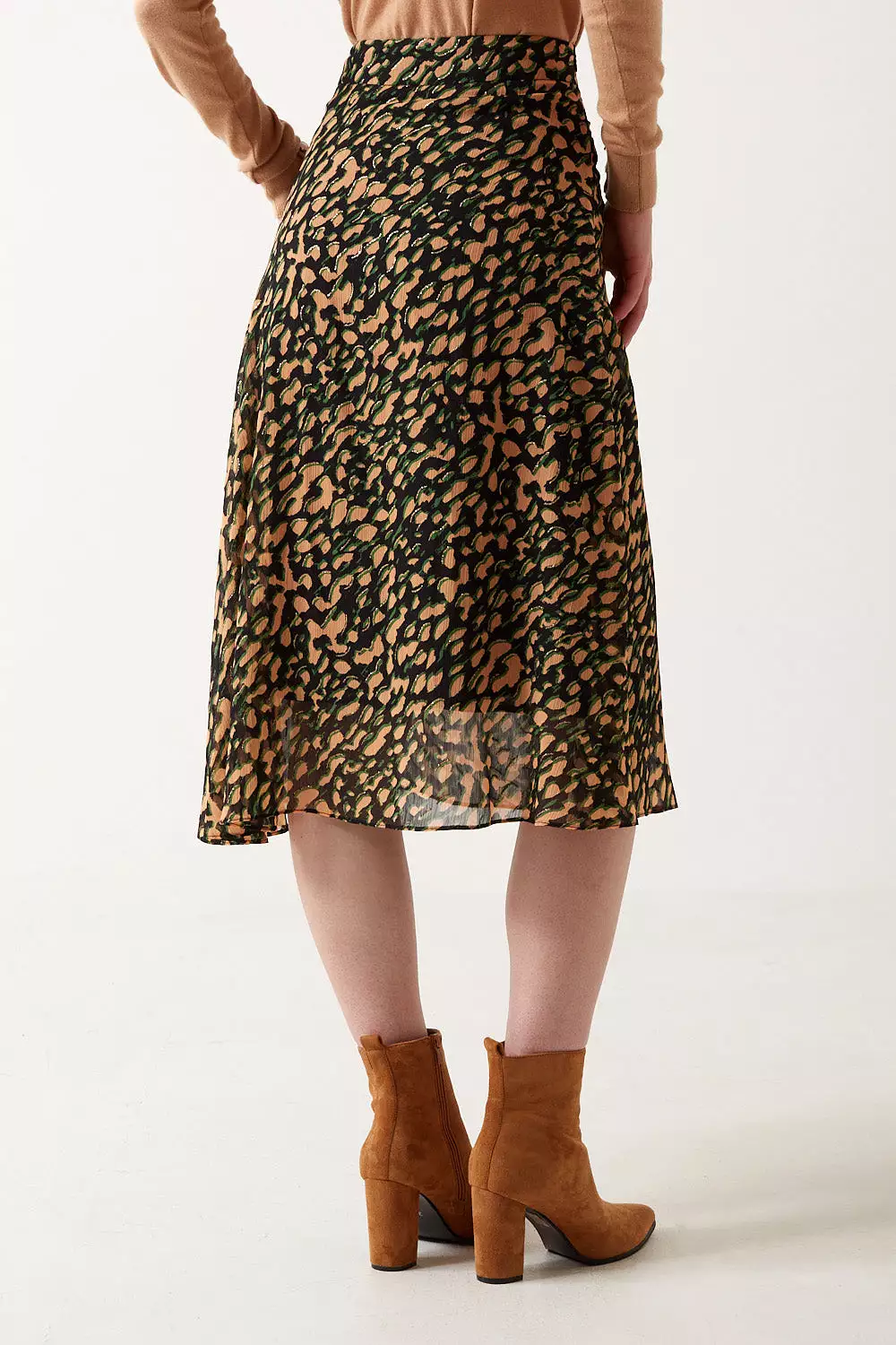 Marc Angelo Leopard Print Skirt