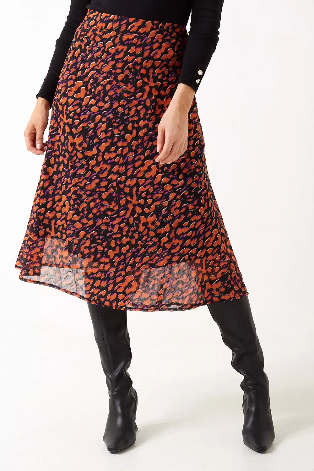 Marc Angelo Leopard Skirt