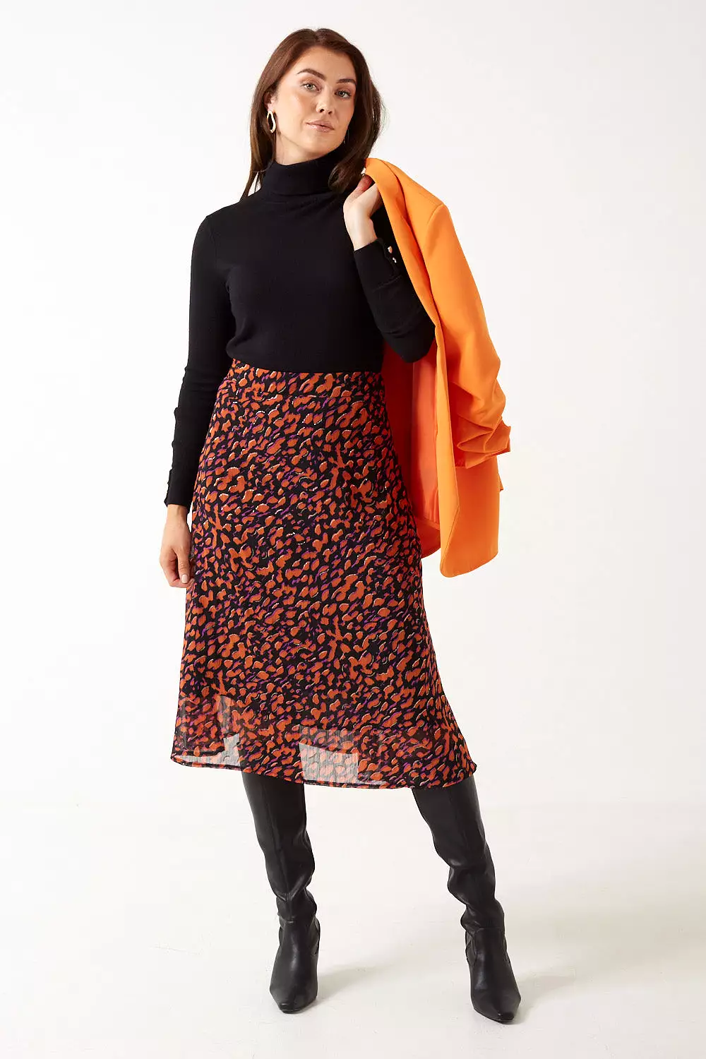 Marc Angelo Leopard Skirt