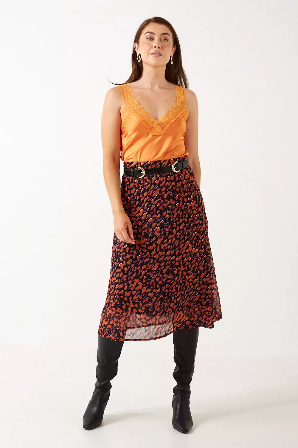 Marc Angelo Leopard Skirt