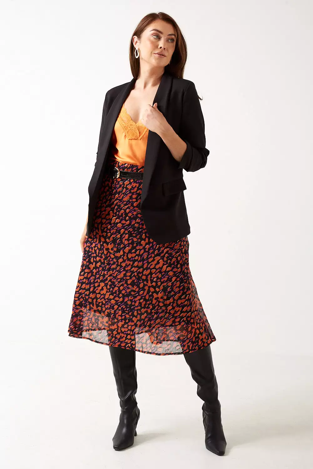 Marc Angelo Leopard Skirt