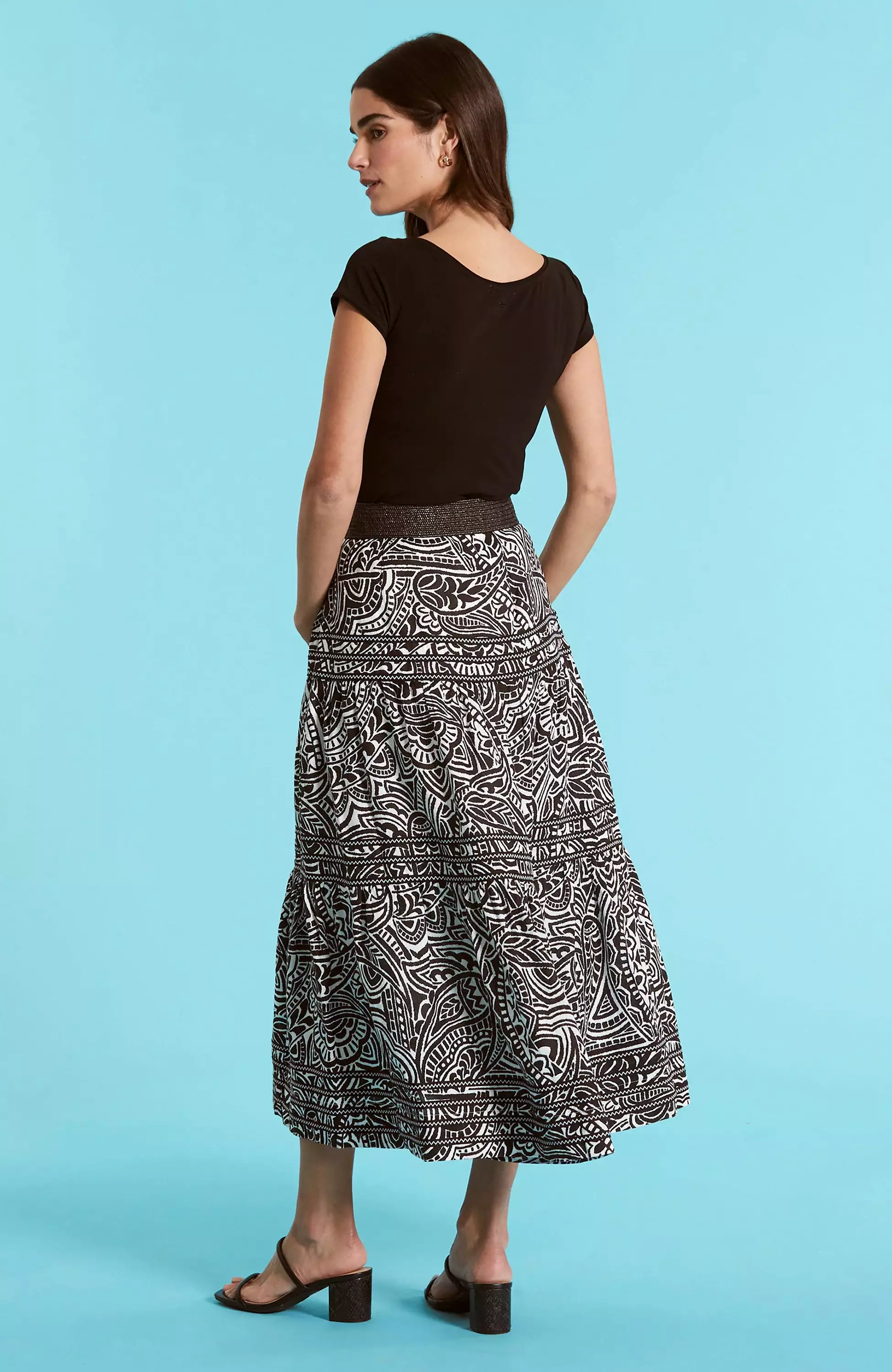 Maxi Skirt - Black/White - Tyler Boe