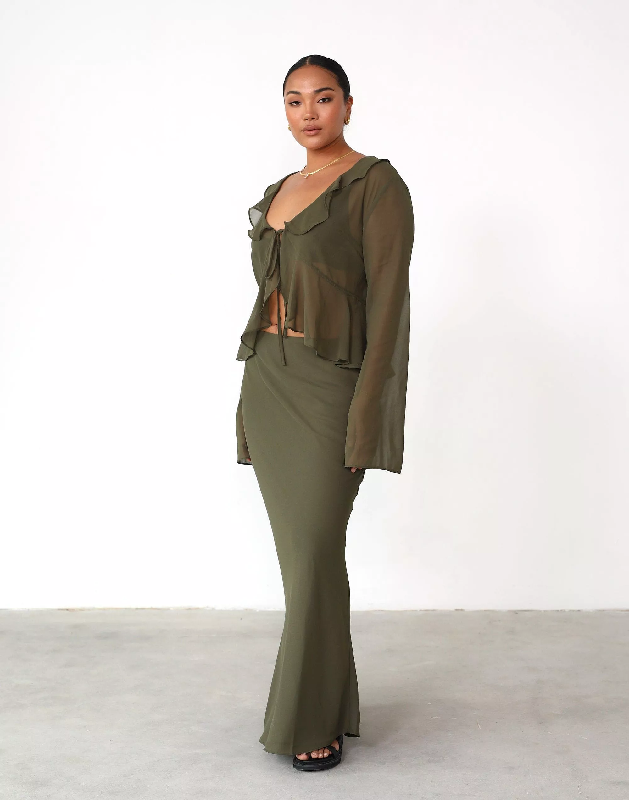 Maxi Skirt - Burnt Olive