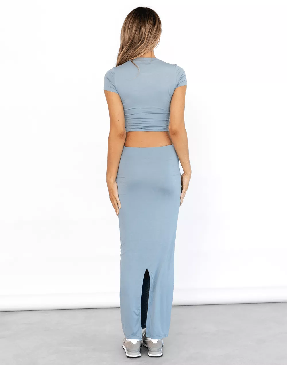 Maxi Skirt in Steel Blue - Shop the Lazy Days Collection.