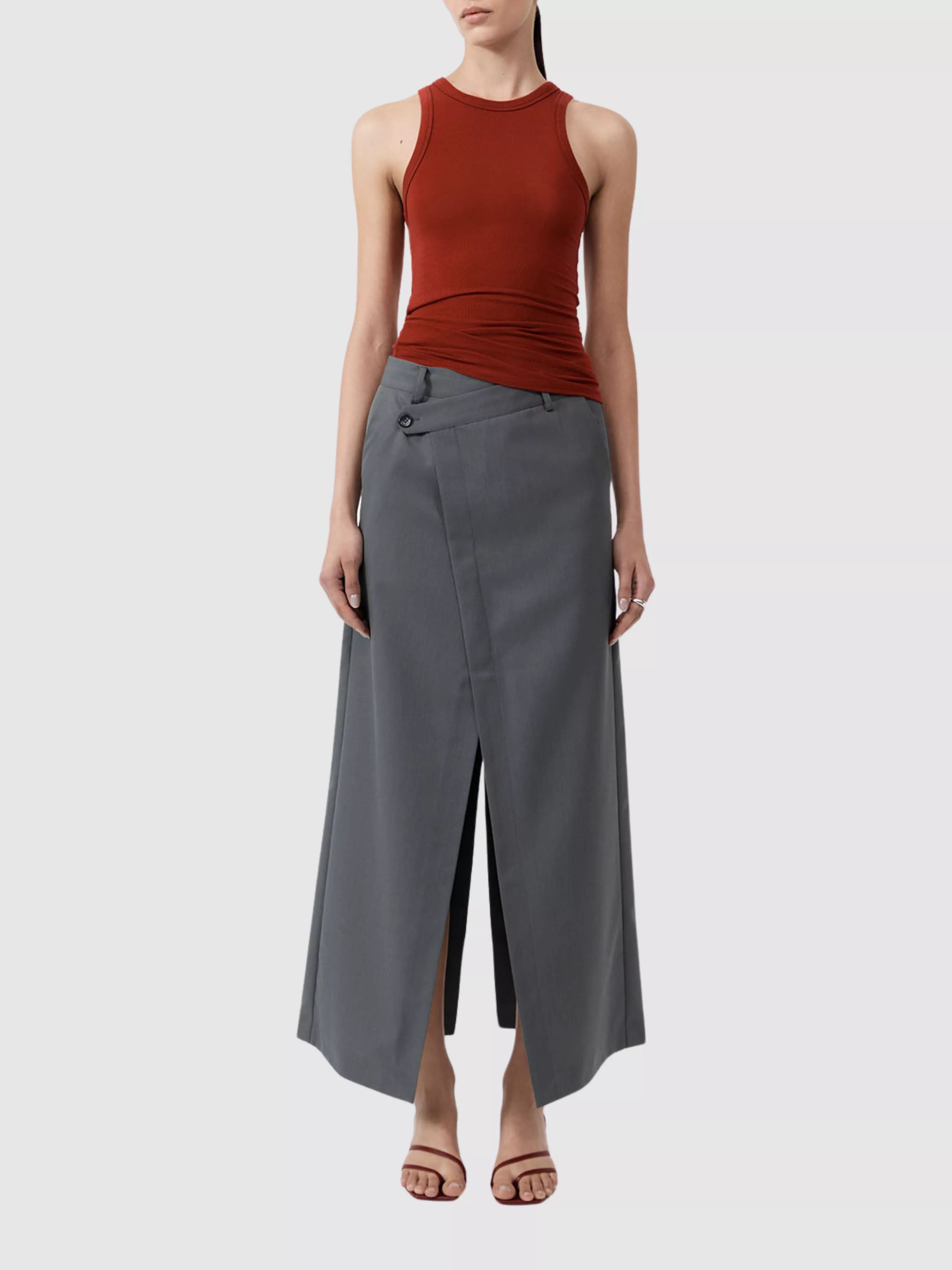 Maxi Skirt with Deconstructed Waist