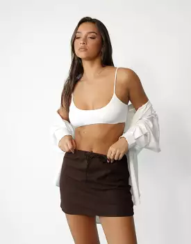 Maya Mini Skirt - Chocolate