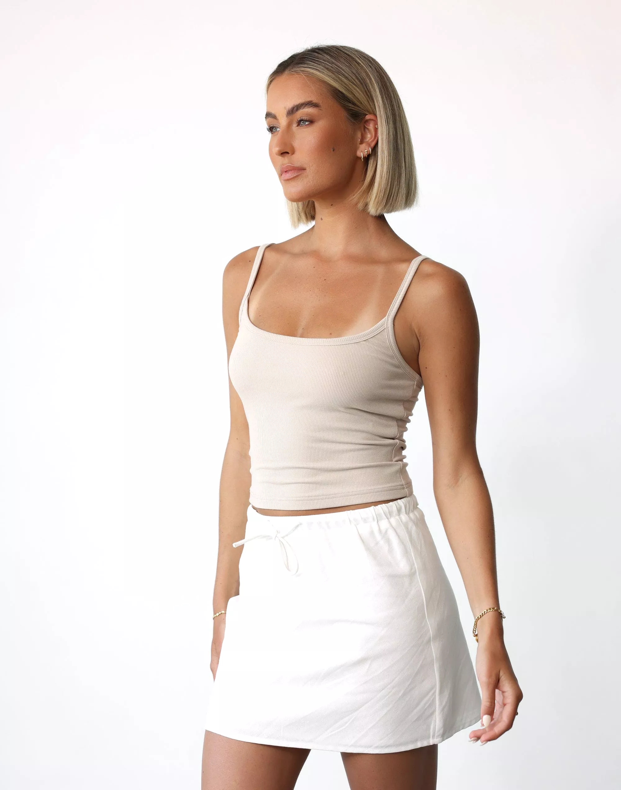 Maya White Mini Skirt