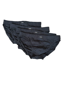 Men's Black Hipster Brief Jocks - 4 Pairs of Underwear