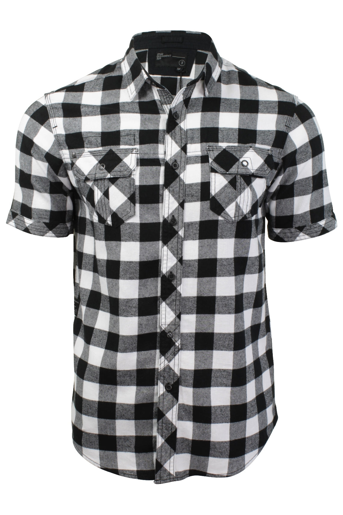 Men's buffalo check shirt by Dissident Pedroza, short-sleeved - Order now!