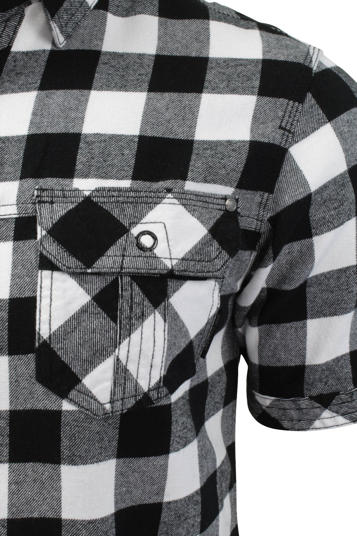 Men's buffalo check shirt by Dissident Pedroza, short-sleeved - Order now!