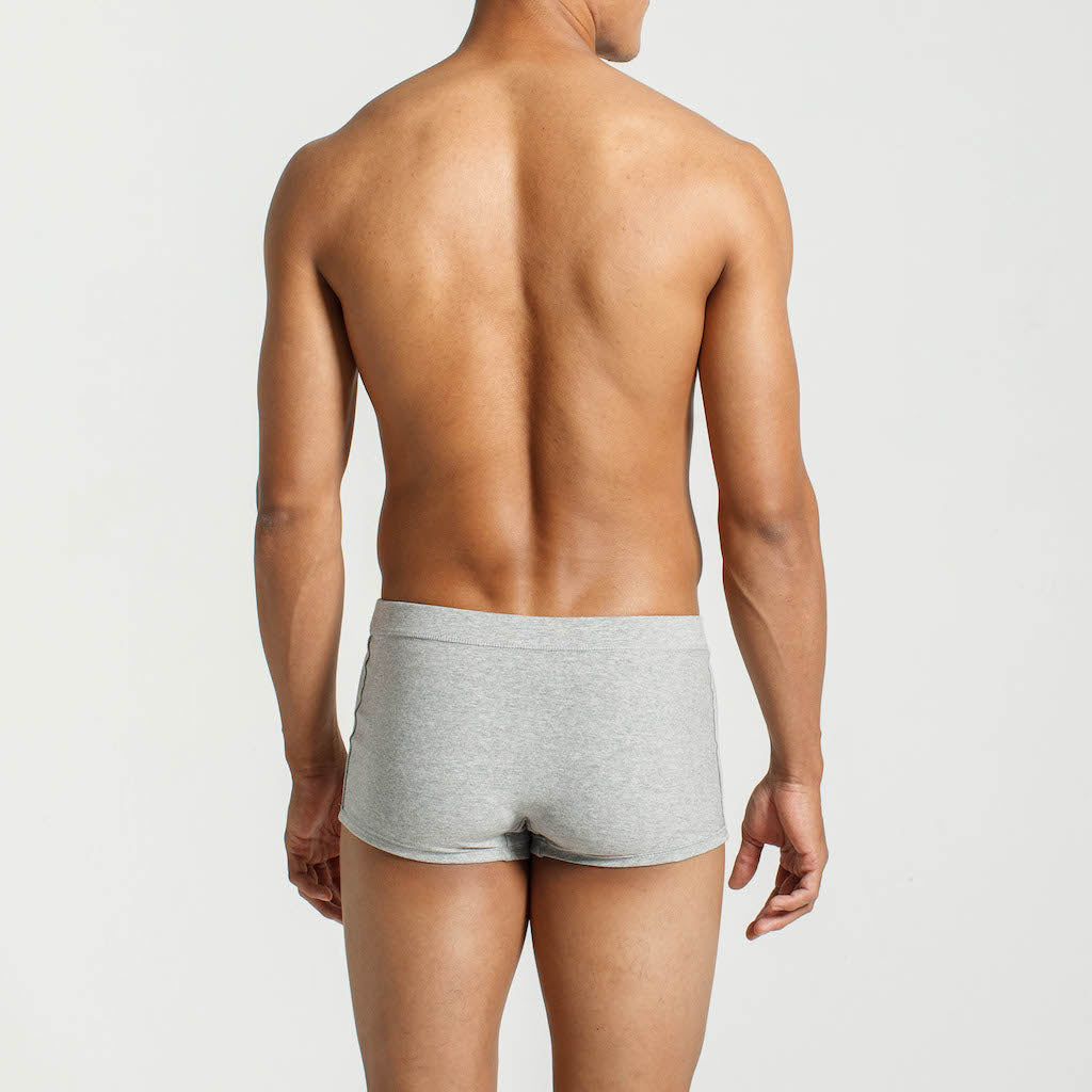 Men's Grey Marle Boxer Briefs.