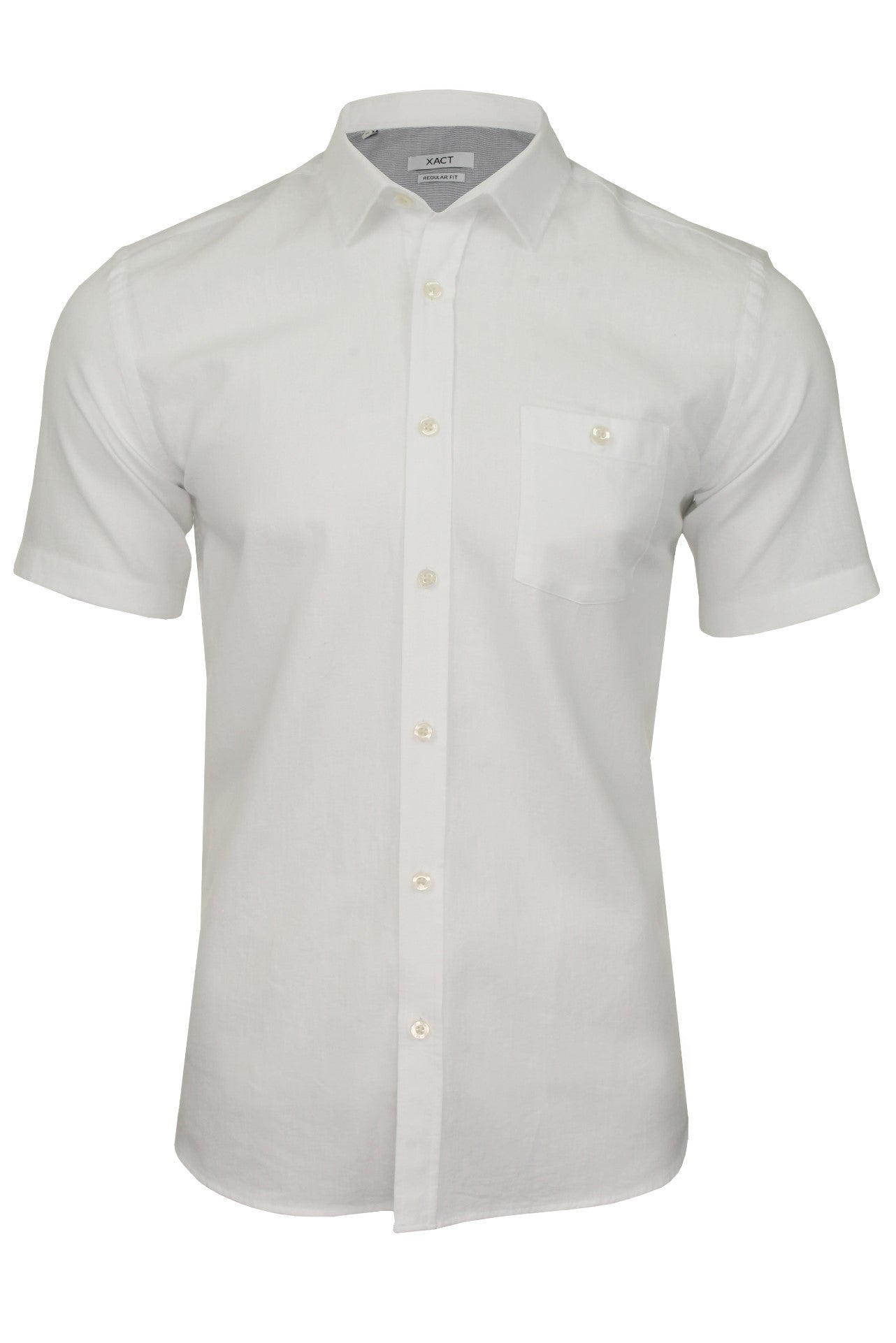 Men's Linen Shirt - Short Sleeve | Xact Clothing