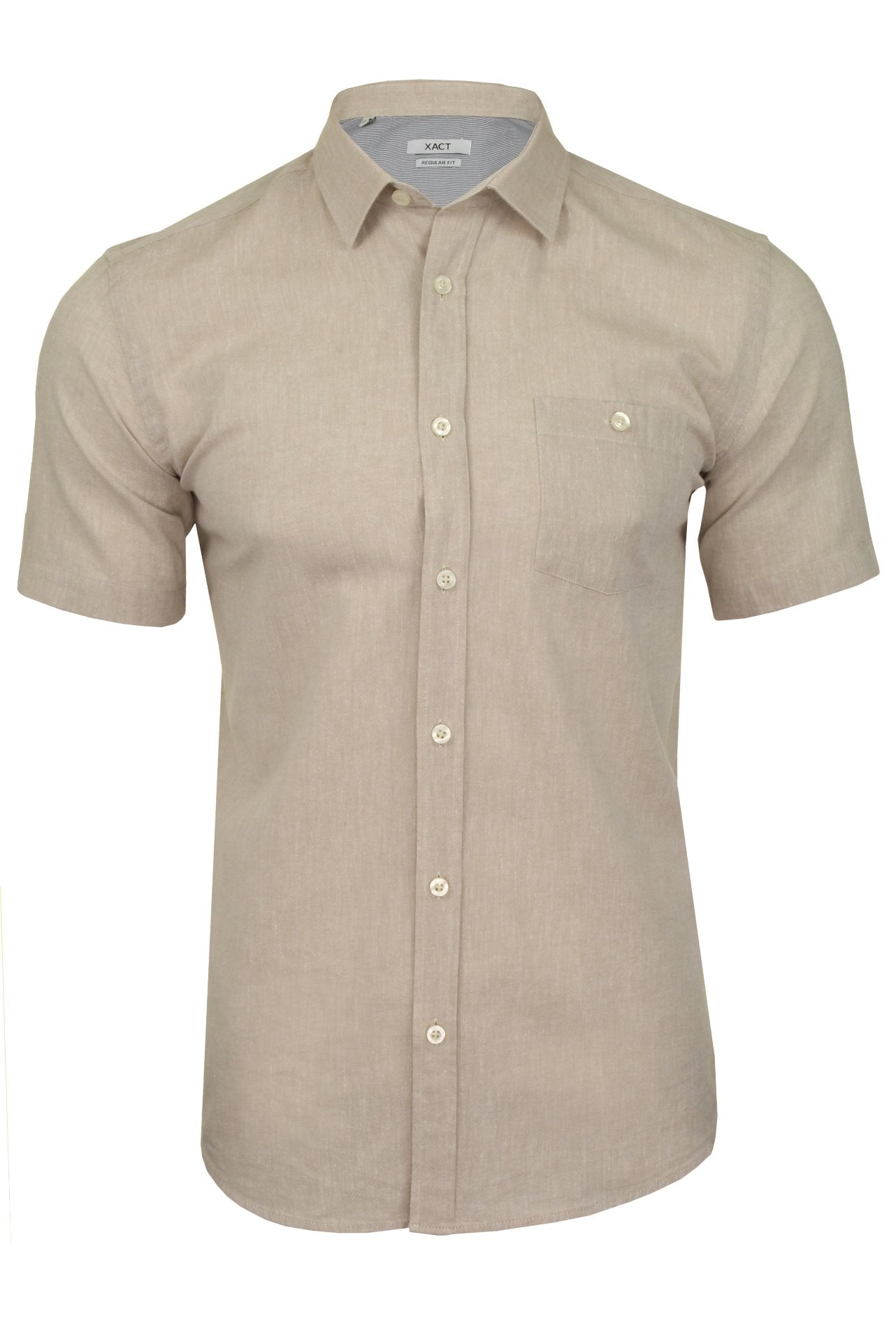 Men's Linen Shirt - Short Sleeve | Xact Clothing