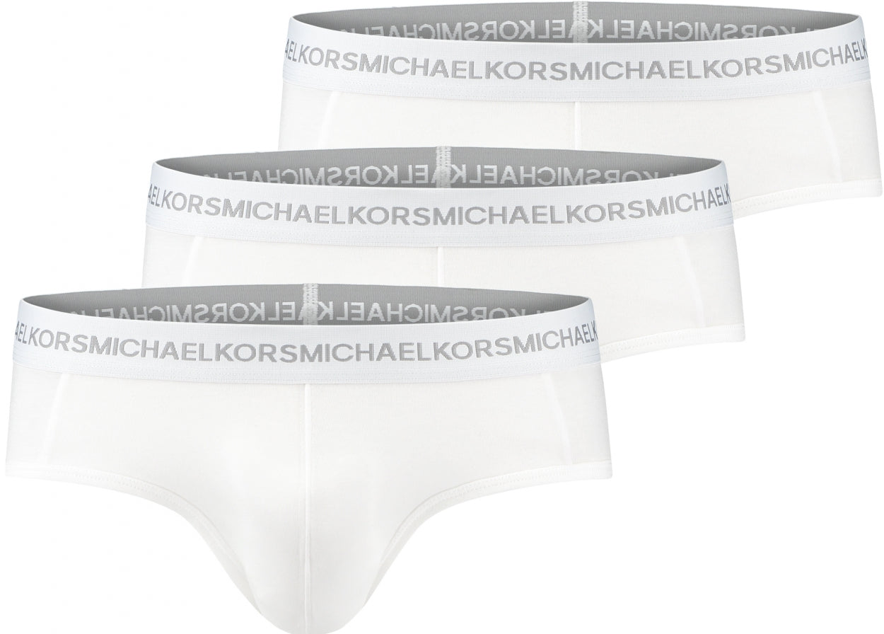 Mens Michael Kors Stretch Factor Basic Logo Briefs - 3 Pack