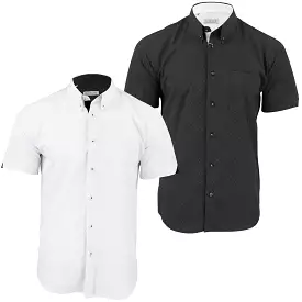 Mens Short Sleeve Shirt Xact Clothing Mini Polka Dot